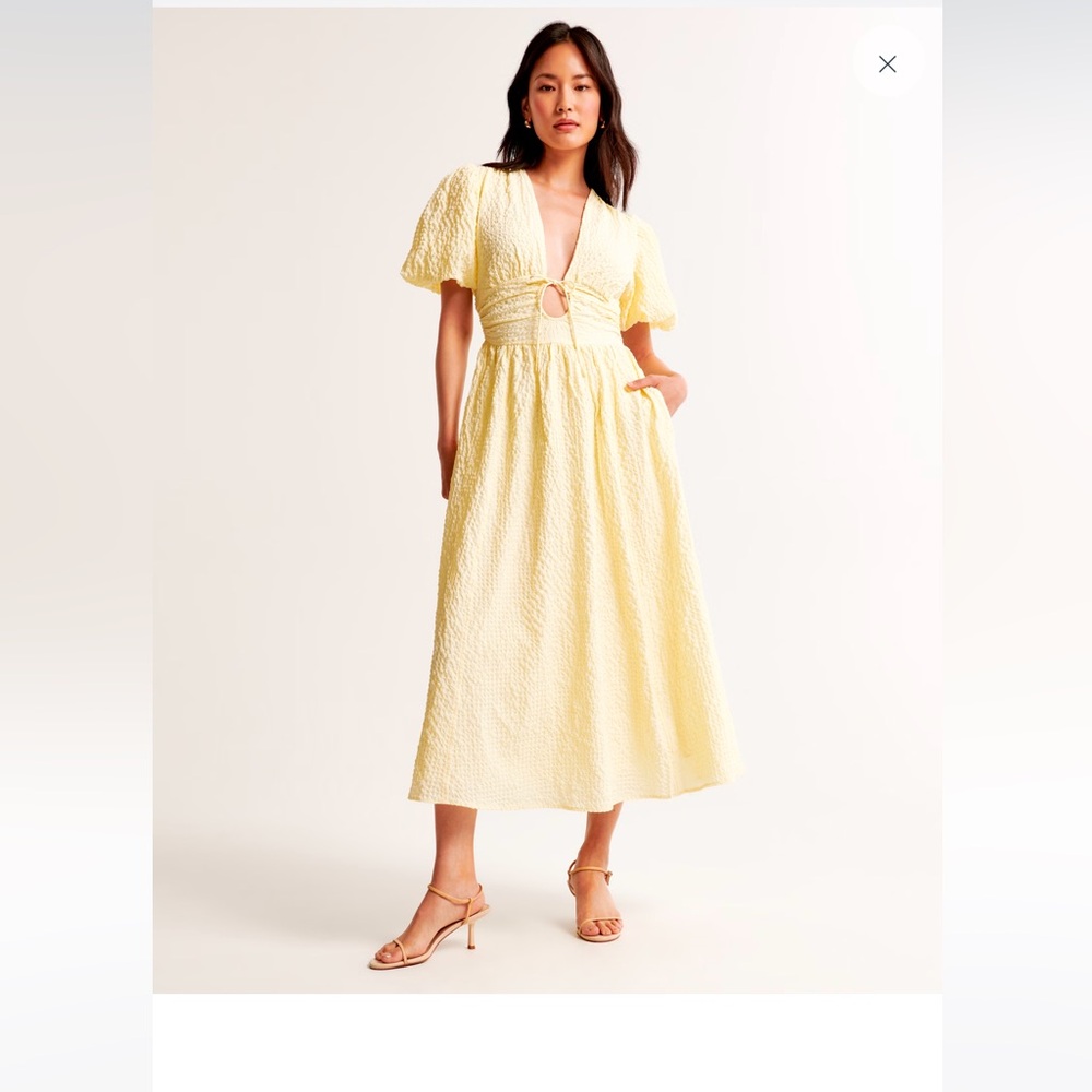 Abercrombie tie front texture dress